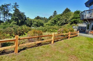 new fence at kalaloch